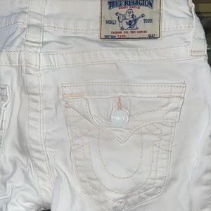 True Religion white capri pants